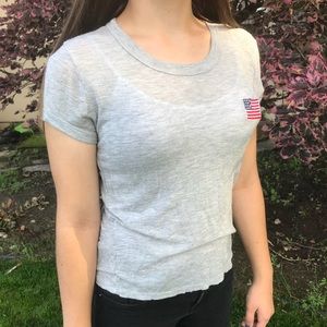 Wet Seal American Flag Crop Top